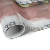 aangepast wasroze en wit cadeaupapier (Rol Hoek)