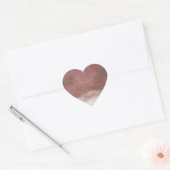 aangepast wasroze en wit hart sticker (Envelop)