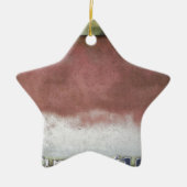 aangepast wasroze en wit keramisch ornament (Voorkant)