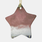 aangepast wasroze en wit keramisch ornament (Links)