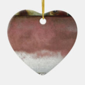 aangepast wasroze en wit keramisch ornament (Voorkant)