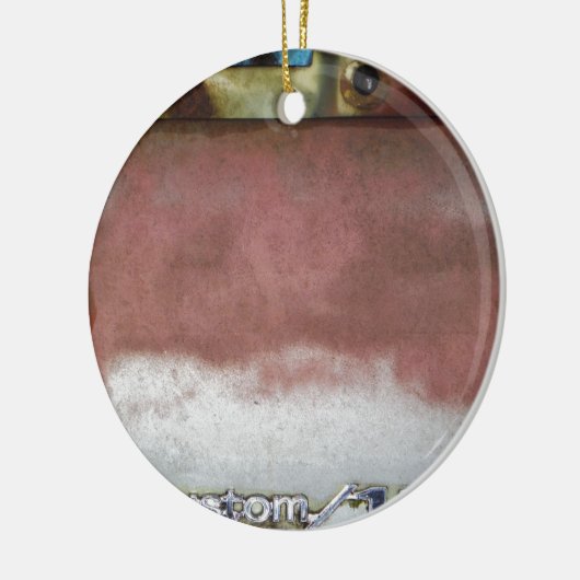 aangepast wasroze en wit keramisch ornament (Links)