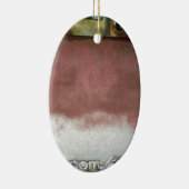 aangepast wasroze en wit keramisch ornament (Rechts)