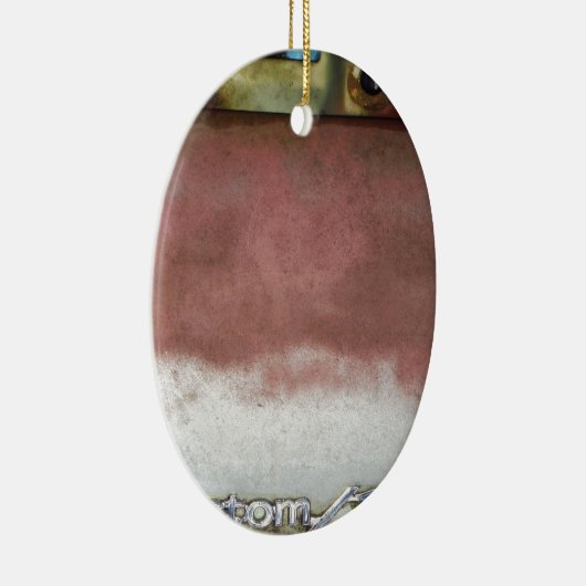 aangepast wasroze en wit keramisch ornament (Rechts)