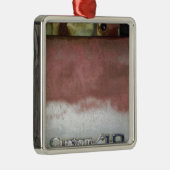 aangepast wasroze en wit metalen ornament (Rechts)