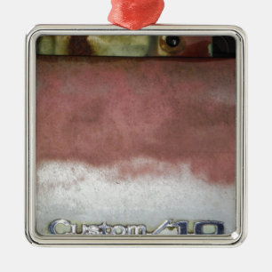 aangepast wasroze en wit metalen ornament