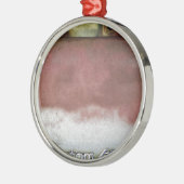 aangepast wasroze en wit metalen ornament (Links)