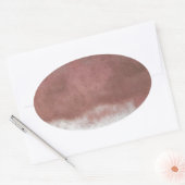 aangepast wasroze en wit ovale sticker (Envelop)