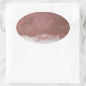 aangepast wasroze en wit ovale sticker (Tas)