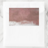 aangepast wasroze en wit rechthoekige sticker (Tas)