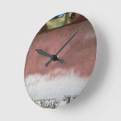 aangepast wasroze en wit ronde klok (Hoek)