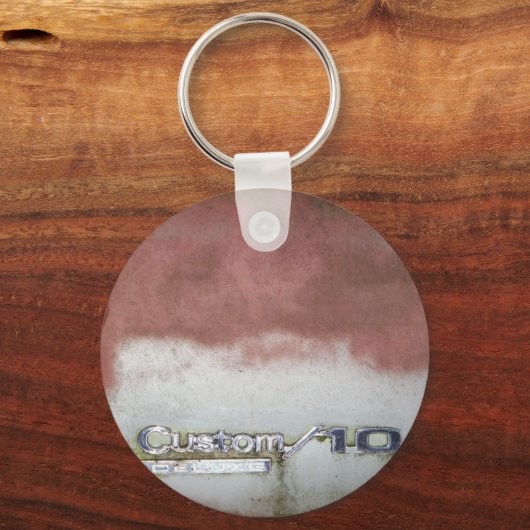 aangepast wasroze en wit sleutelhanger (Voorkant)