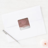 aangepast wasroze en wit vierkante sticker (Envelop)
