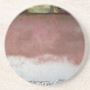 aangepast wasroze en wit zandsteen onderzetter