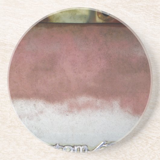 aangepast wasroze en wit zandsteen onderzetter (Voorkant)