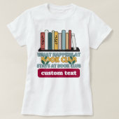 Aangepast Wat gebeurt bij Book Club Blijft bij het T-shirt (Design voorkant)