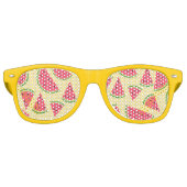 aangepast watermeloenpatroon met zomerretro-stijl; retro zonnebril (Voorkant)