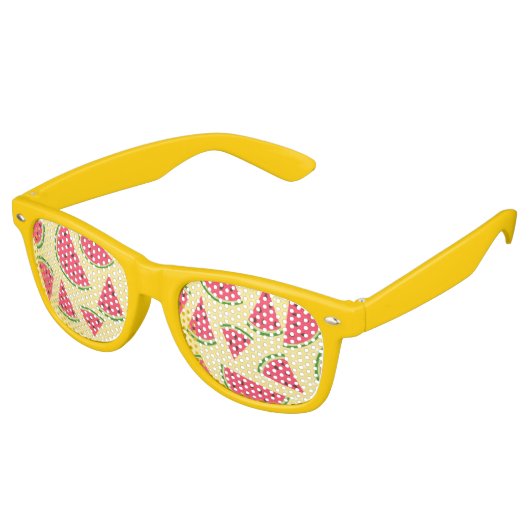 aangepast watermeloenpatroon met zomerretro-stijl; retro zonnebril (Gekanteld)