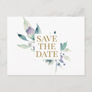 Aangepast Waterverf blauw Roos Aankondigingskaart