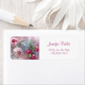 Aangepast Waterverf bloemen handgeschreven script Etiket (Insitu)