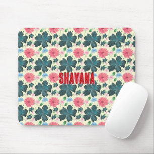 Aangepast waterverf bloempatroon cadeau muismat