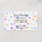 aangepast waterverf modern design-visitekaartje visitekaartje (Achterkant)