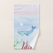 Aangepast waterverf Oceandier Bad Handdoek (Handdoek)