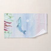 Aangepast waterverf Oceandier Bad Handdoek (Handdoek)