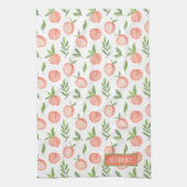 Aangepast waterverf Peach Patroon Theedoek (Verticaal)