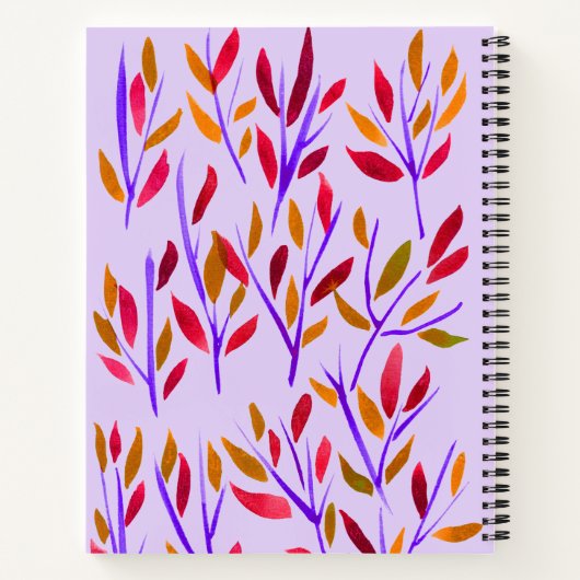 Aangepast Waterverf van zakboekje Paars Sinaasappe Notitieboek (Achterkant)