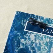 Aangepast Wavy Blue-Zee Strandlaken (In situ)