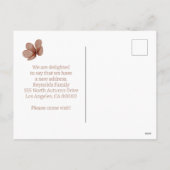 Aangepast We hebben nieuw adres verplaatst Feestdagenkaart (Achterkant)