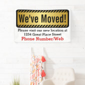 Aangepast We hebben verhuisd Business Sign Spandoek (Insitu)