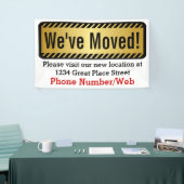 Aangepast We hebben verhuisd Business Sign Spandoek (Beurs)