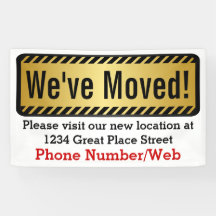 Aangepast We hebben verhuisd Business Sign