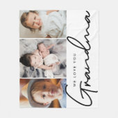 Aangepast We houden van foto's van oma kleinkinder Fleece Deken (Voorkant)