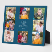 Aangepast We houden van je foto Collage Blue Fotoplaat (Zijkant)
