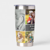 Aangepast We houden van je Mama 5 Fotocollage Geïsoleerde Drinkbeker (Rechts)