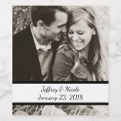 Aangepast weddenschap op bruiloft Foto Gift Person Wijn Etiket (Enkel label)