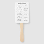 Aangepast weddenschapsprogramma handwaaier (Achterkant)