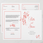 Aangepast weddenschapsprogramma - Koraal (Voorkant / Achterkant)