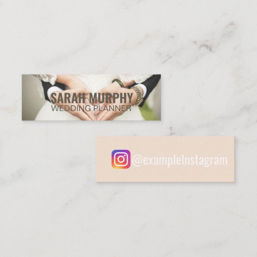 Aangepast 'Wedding Planner'-instagram Mini Visitekaartje (Voorkant / Achterkant)