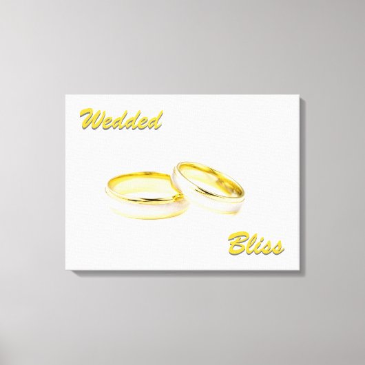 Aangepast weduwde Bliss Rings Wrapped Canvas (Voorkant)