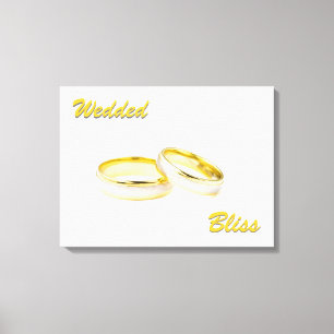 Aangepast weduwde Bliss Rings Wrapped Canvas Afdruk