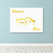 Aangepast weduwde Bliss Rings Wrapped Canvas Afdruk (Insitu (Houten vloer))