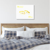 Aangepast weduwde Bliss Rings Wrapped Canvas Afdruk (Insitu (Slaapkamer))