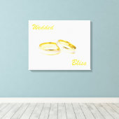 Aangepast weduwde Bliss Rings Wrapped Canvas Afdruk (Insitu (Houten vloer))