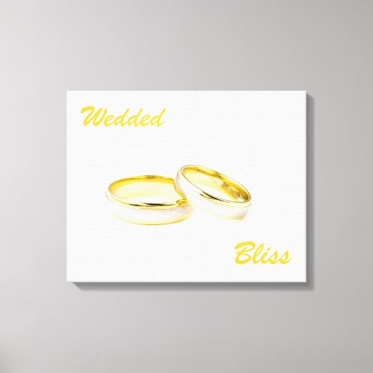 Aangepast weduwde Bliss Rings Wrapped Canvas Afdruk (Voorkant)