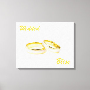 Aangepast weduwde Bliss Rings Wrapped Canvas Afdruk