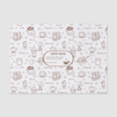 Aangepast weefselpapier met modern Koffiepatroon Tissuepapier (Voorkant)